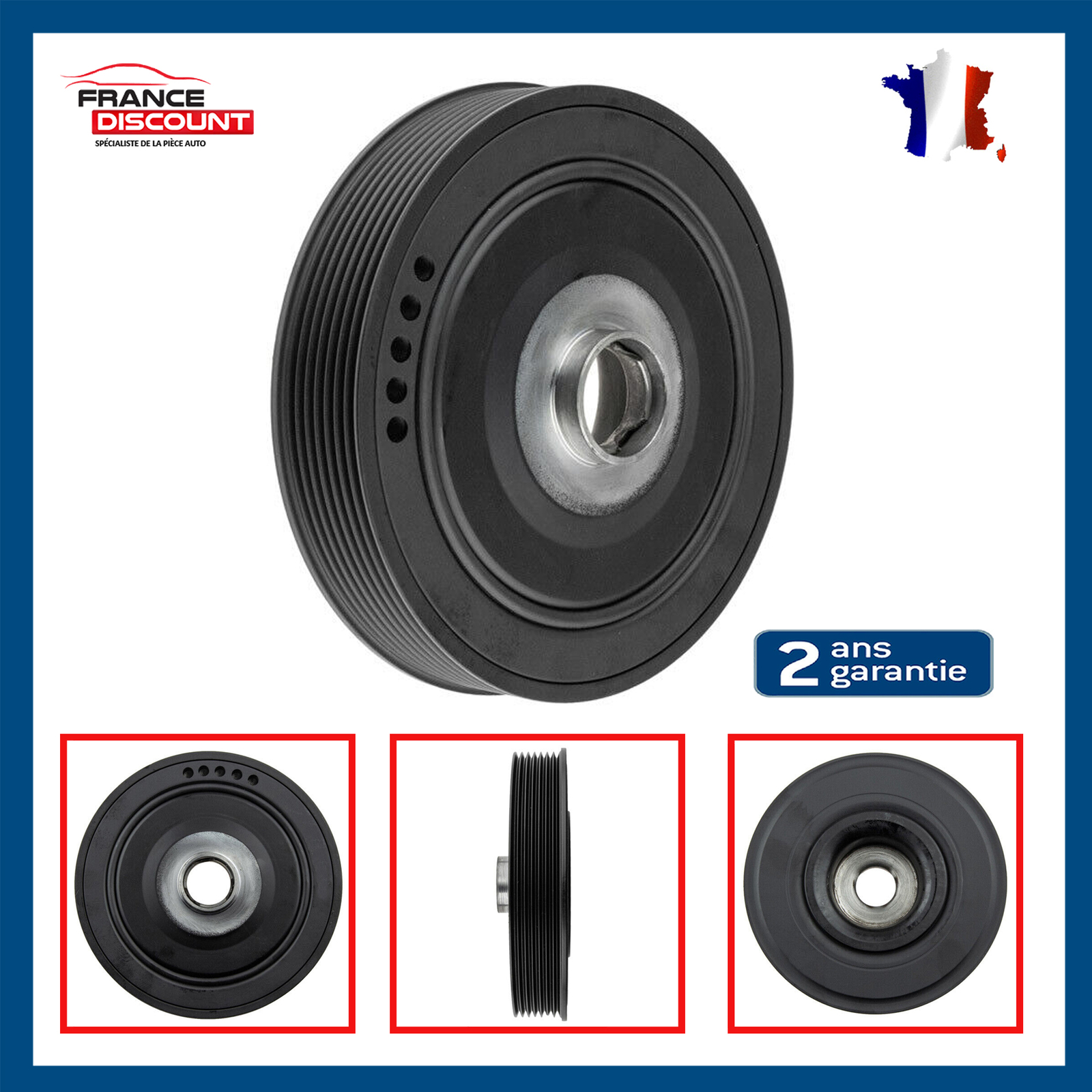 Poulie de vilebrequin pour Nissan Primera P12 1.9 dCi amortisseur de vibrations moteur
