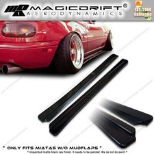 For 90-97 Mazda Na Miata Roadster Jdm Fd Style Side Skirts Flat Under Extension