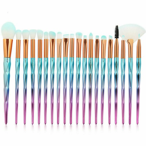 20PCS Diamond Unicorn Eyeshadow Eyebrow Blending Brush Set Eye Make-up Brushes - Picture 7 of 25