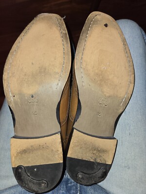 Aston Grey Mercer Leather Wingtip Dress Shoes Brown Size 9.5 
