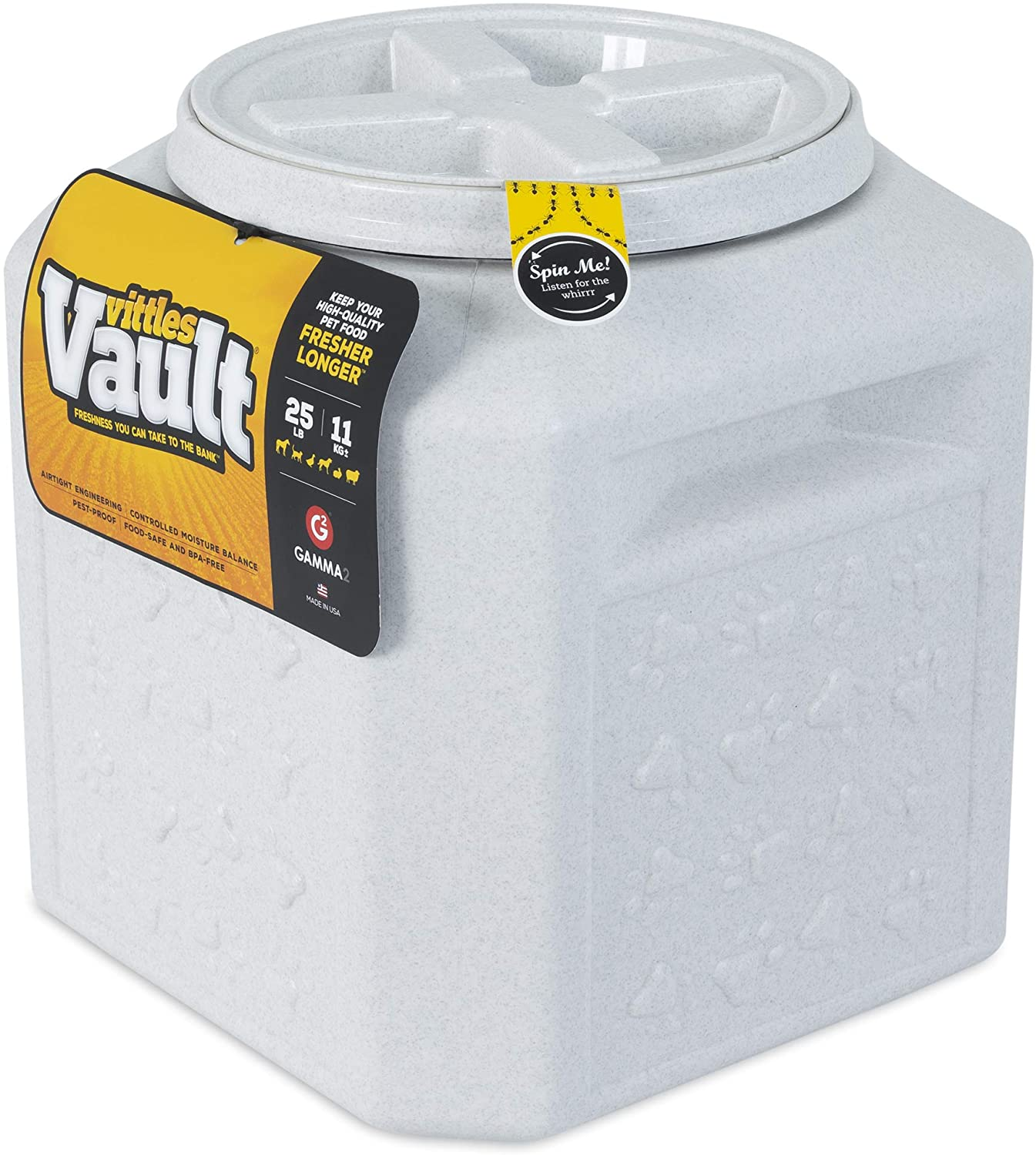 Gamma2 Vittles Vault 25 lb Plastic Airtight Dog Cat Pet Food Storage