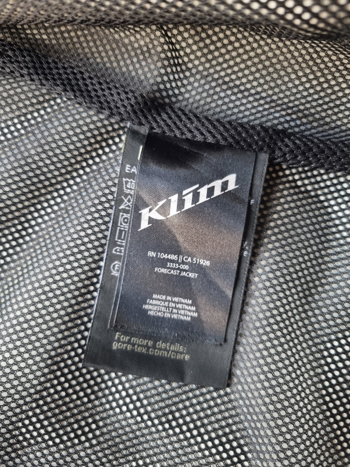 Klim GoreTex Forecast packable motorcycle motorbike over jacket XL