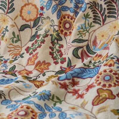 Vintage Floral French Jacquard Tapestry Upholstery Decor Art