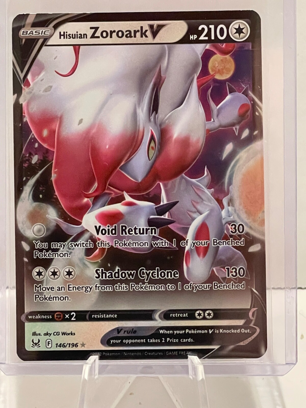 Pokemon TCG SWSH11: Lost Origin #146/196 Hisuian Zoroark V NM