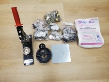 Button Up Fabric Button Cover Machine 1 1/2" w/supplies