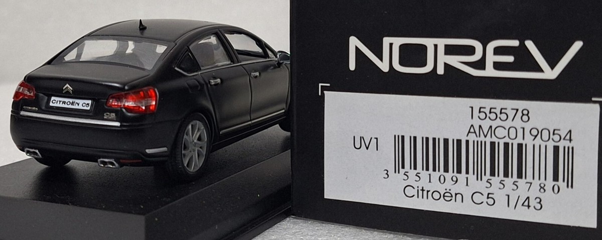 Citroen C5 Berline 2013 Black 1:43 Norev 155578 Diecast Model Car