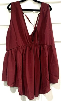 Shein Curve Women's Red Top 0XL