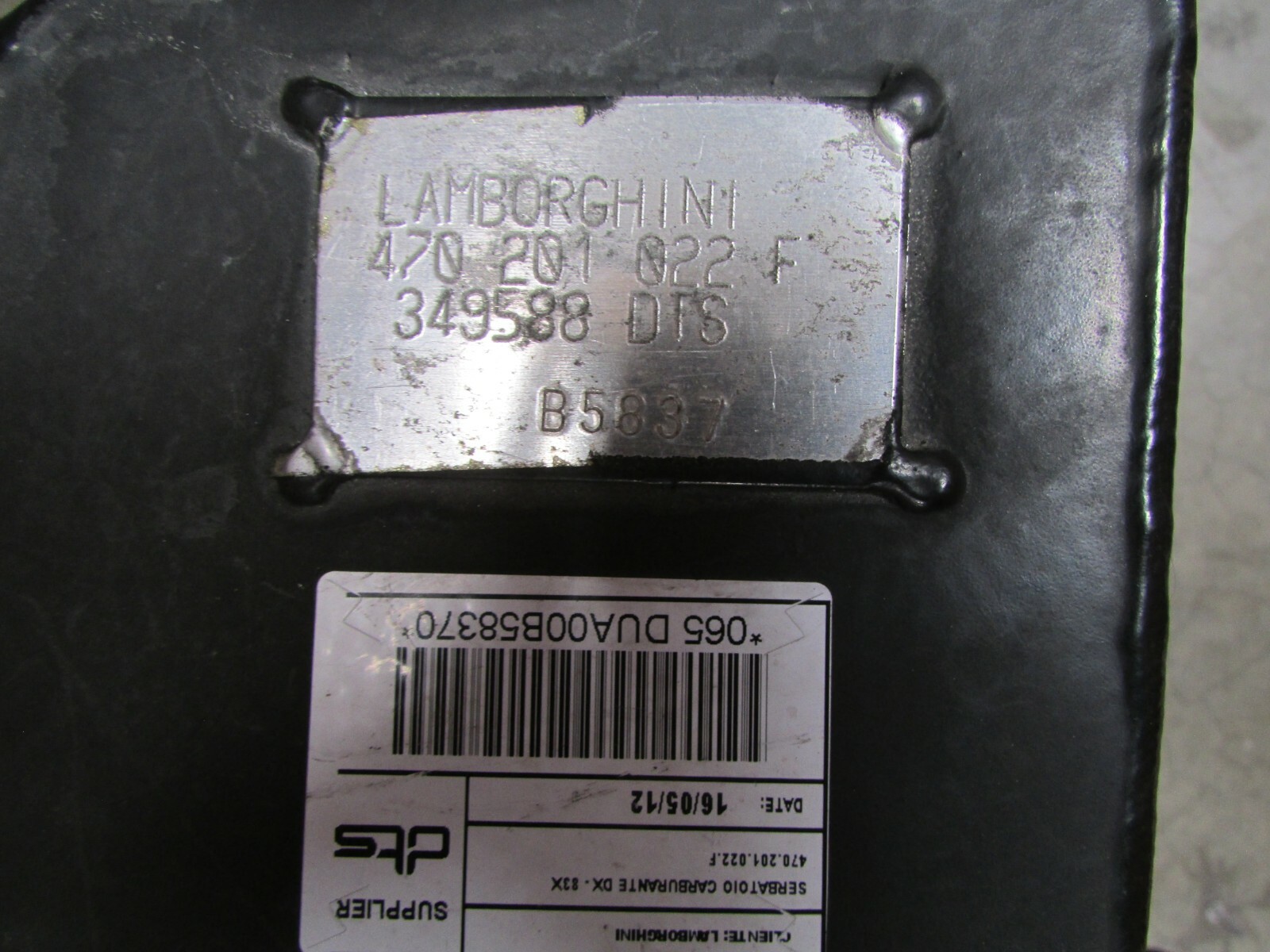 Lamborghini Aventador, RH, Right Fuel Tank, Used, P/N 470201022F
