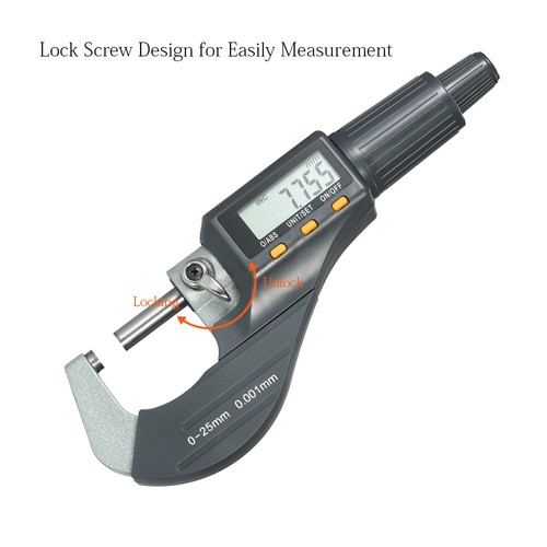 Digital Micrometer 0-1" / 0-25mm for Mechanics Inch/Metric Calipers (No Battery) - Picture 7 of 7