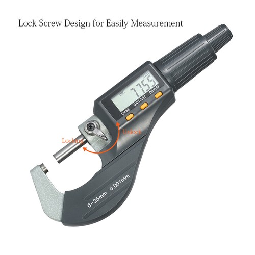 Digital Micrometer 0-1" / 0-25mm for Mechanics Inch/Metric Calipers (No Battery) - Picture 1 of 7