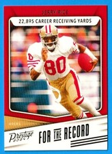 2024 Panini Prestige Football For The Record Jerry Rice FR-JR San Francisco