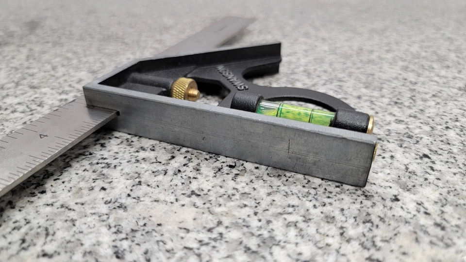 Herramienta Swanson 12 pulgadas combo cuadrado (acero inoxidable) inglete cuadrado, prueba cuadrado a-x Foto 2 de 4