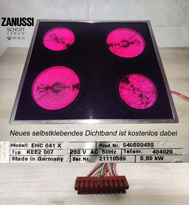 Zanussi EHC641X Kochfeld mit Schott Ceran  Glaskeramik.7Takt.Mit Gewährleistung