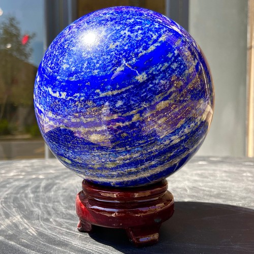 6.23LB Natural Lapis lazuli Sphere Quartz Crystal Ball Reiki healing+base - 第 6/19 張圖片