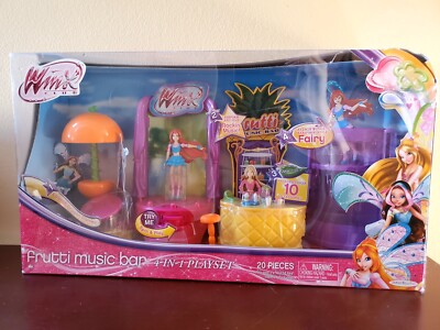 NIB Winx Club Frutti Music Bar 4 in 1 playset 20 pcs w/ Bloom figure 2012 New 