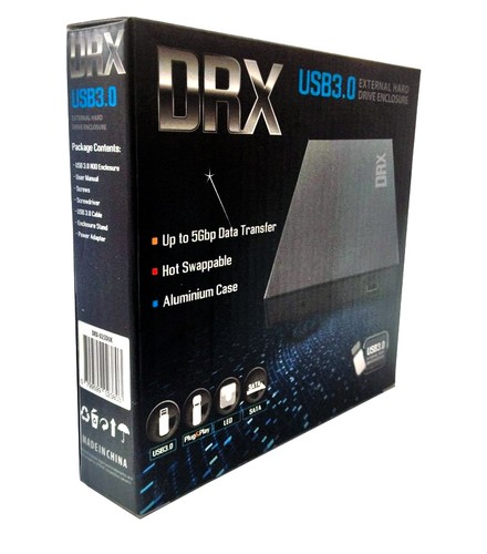 DRX 2.5 inch SATA USB 3.0 SuperSpeed Laptop HDD Hard Disk Drive Enclosure Caddy - Picture 6 of 8