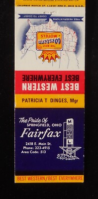 1970s Fairfax Motel Best Western Patricia T. Dinges 2418 E. Main Springfield OH