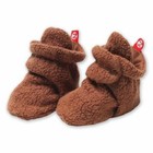 NEW Original Zutano Baby Booties 18M Chocolate Brown Stay-On Fleece Infant Socks
