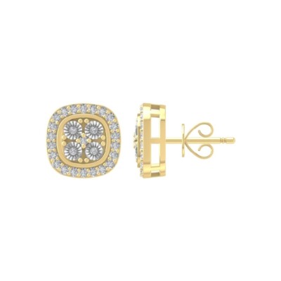 Ohrstecker 10 Karat Gelbgold Lab Grown Diamant Geschenk für Frauen