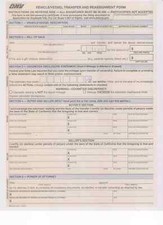 DMV REG 262 Form Pack Of 50 Vehicle / Vessel Transfer and Reassignment Form