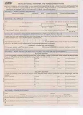 DMV REG 262 Form Pack Of 50 Vehicle / Vessel Transfer and Reassignment Form