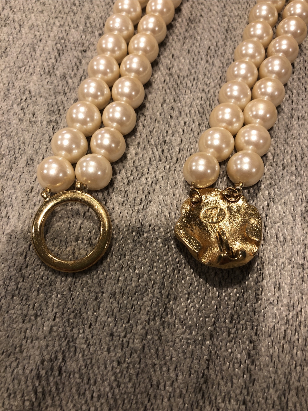 Vtg KENNETH J LANE Necklace Lion Double Strand Fa… - image 6