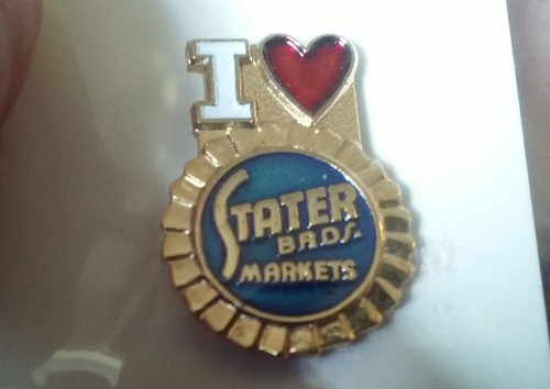 Stater Bros. Markets I Love lapel pin San Bernardino California Grocery Store