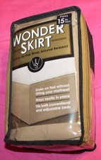 New Wrap-Around Wonderskirt Full Bed Skirt in taupe