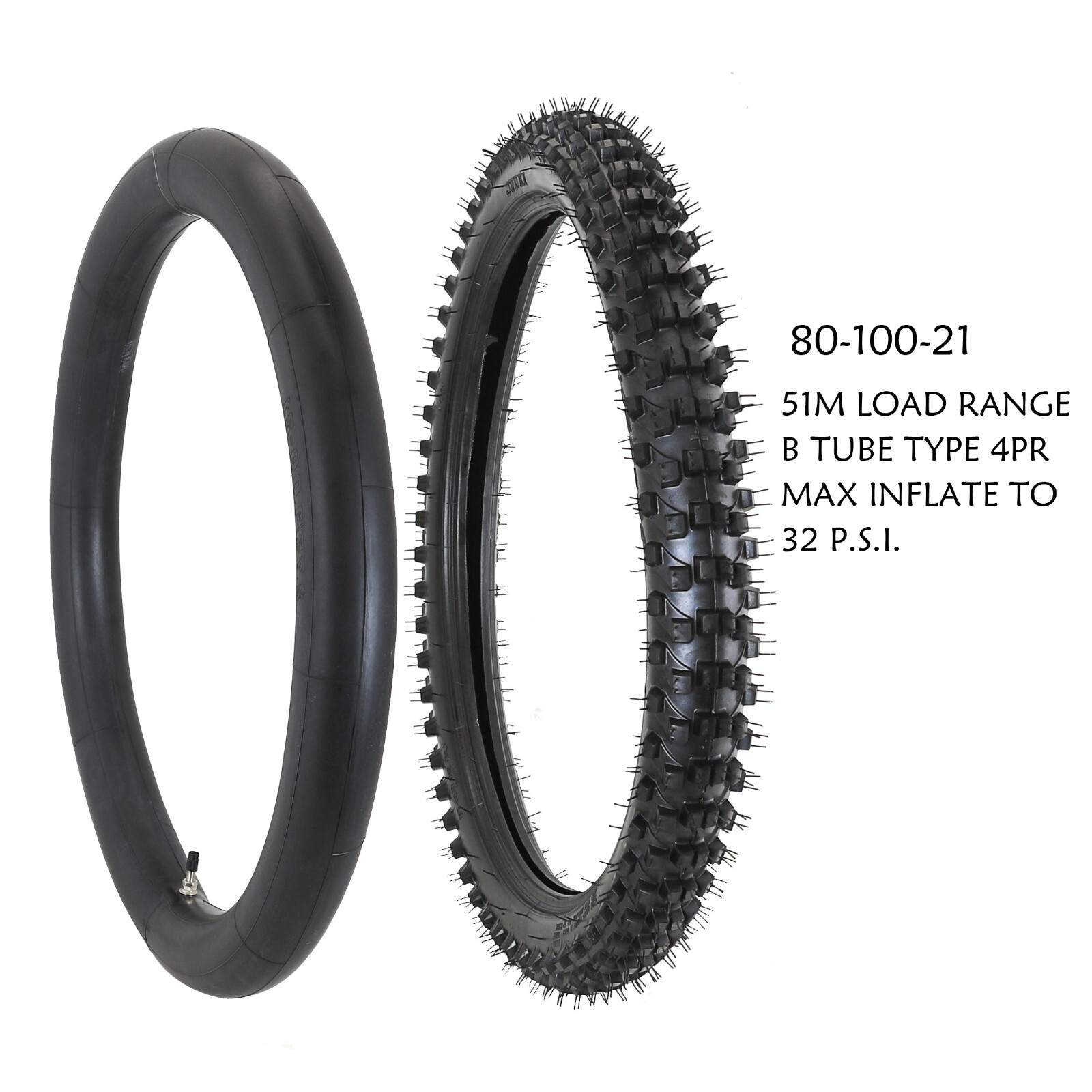 2.75/3.0021 Tire & Tube 80/10021 for Dirt bike KLR650 CRF250 YZ125