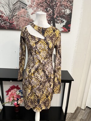 snake print long sleeve bodycon dress White Snake Print Bodycon Dress