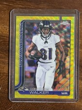 2025 Topps Chrome Devontez Walker #26 Yellow Wave Refractor /275 RAVENS