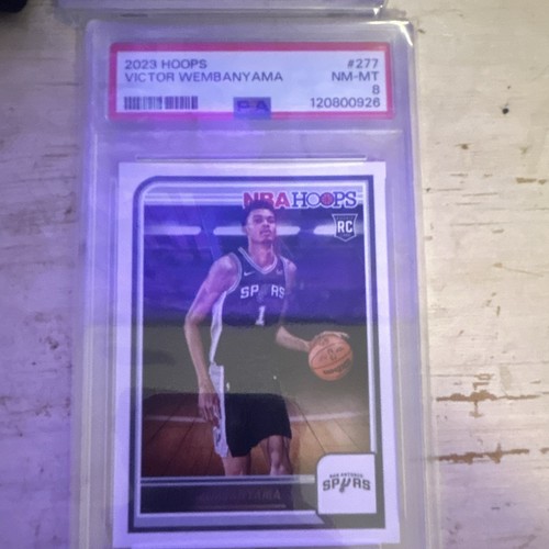 Panini 2023 Hoops Victor Wembanyama Spurs Rookie Card #277 PSA 8