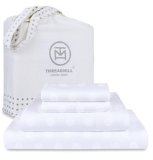 Threadmill Queen 100 Cotton Damask Jacquard Sheets Set 16" Deep Pocket Soft