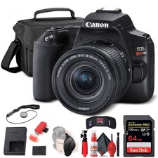 Canon EOS Rebel SL3 DSLR Camera W/ 18-55mm Lens Black 3453C002 64GB More