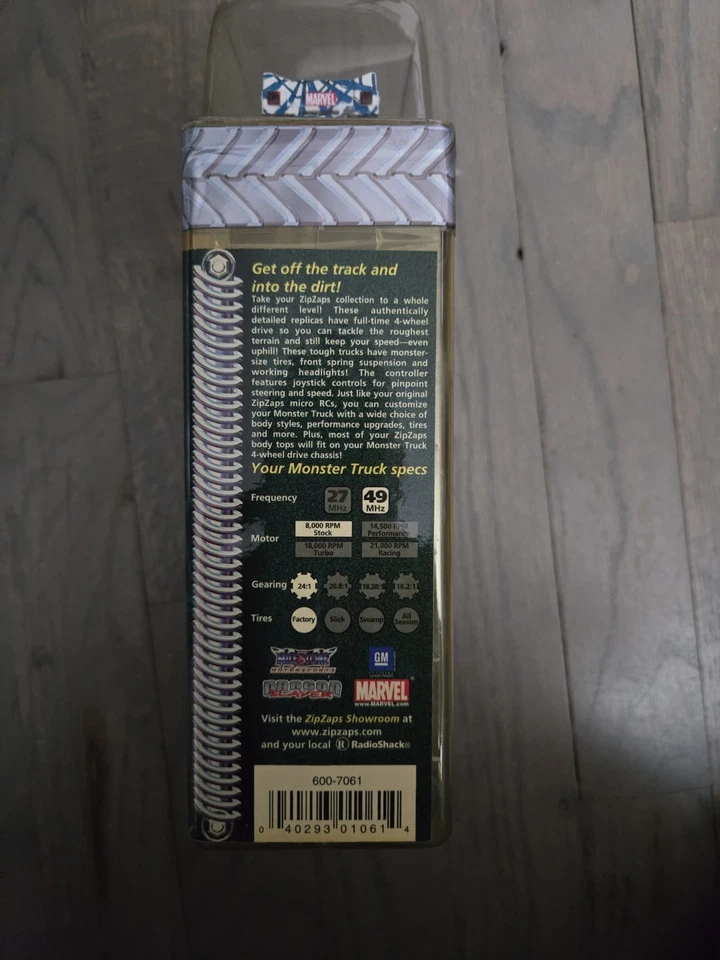 *NIB* ZipZaps Micro RC Monster Truck Spider-man RadioShack  - Image 4 of 4