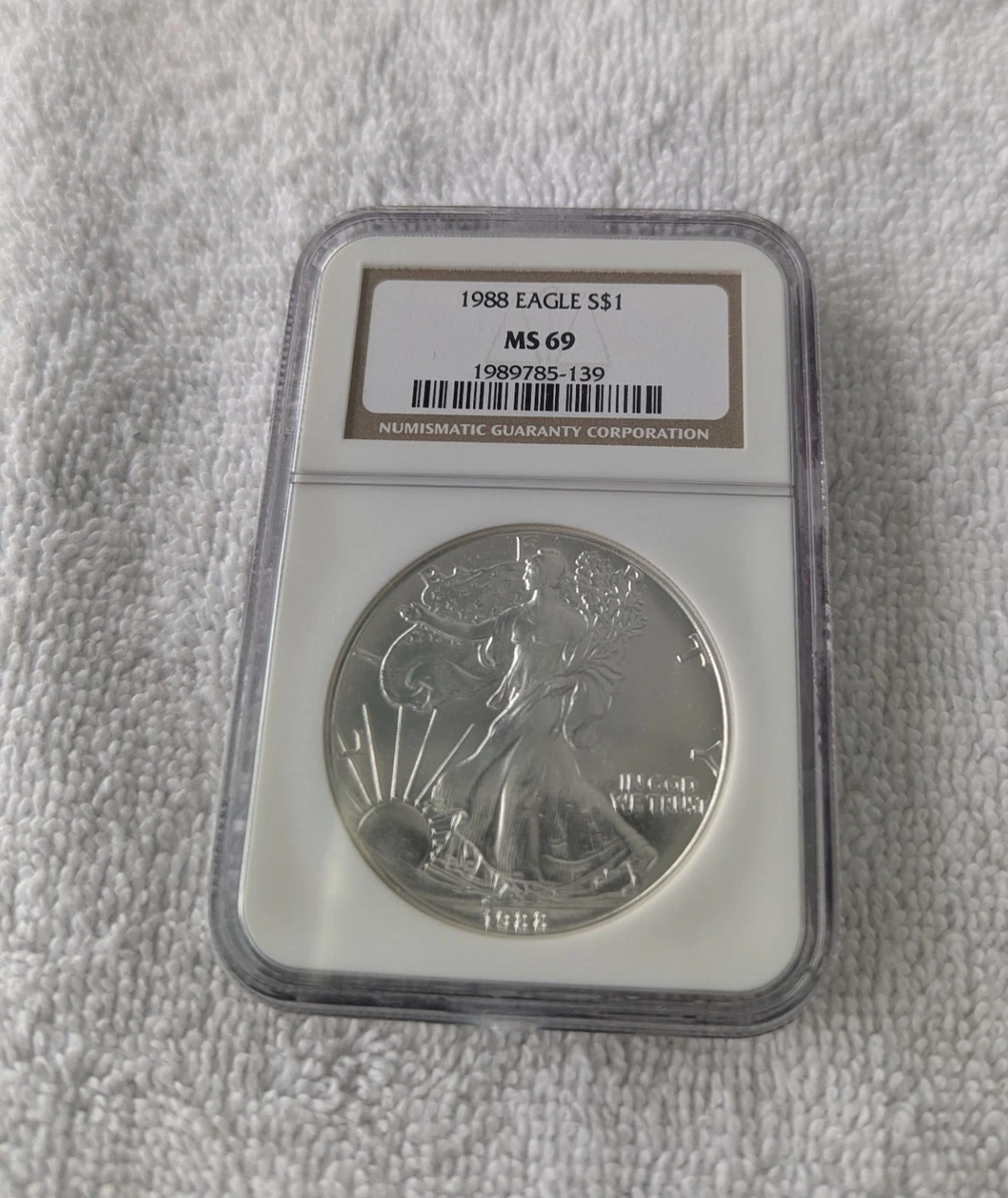 American Eagle MS 69 Graded 1988 Silver Bullion Coins for sale | eBay