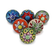 Cabinet Multicolor Assorted Ceramic Drawer Pull Handle Kitchen Cupboard Wardr...