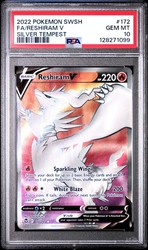 Reshiram V Full Art Ultra Rare Holo Silver Tempest 172/195