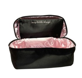 Victoria's Secret *Sexy Little Things* Lingerie Travel Case Black Satin~NEW