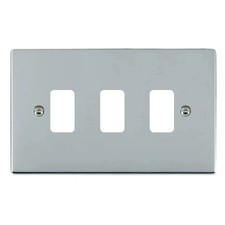 Hamilton Sheer Chrome 3 Gang Grid Fix Aperture Plate with Grid 873GP / 773GP