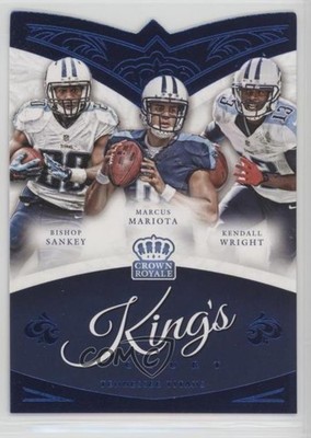 2015 Crown Royale King's Court Die-Cuts Blue Bishop Sankey Marcus Mariota 0k0