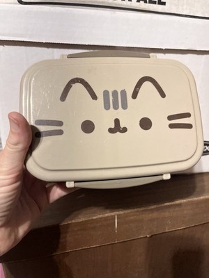 Pusheen Box Bento Box Lunch Box Storage Closes And Tray Cat Face Themed Used