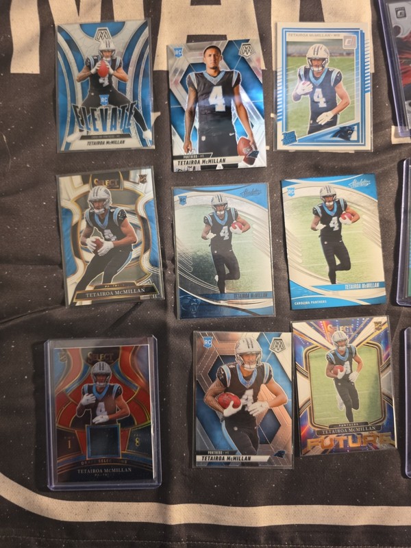 2025 Tetairoa McMillan 14 Card Lot Carolina Panthers RC