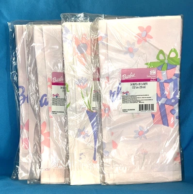HALLMARK Barbie Party Table Covers 54"x89" Party Express Lot of 4 NOS 2003