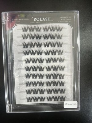 ROLASH 3D Natural Effect Cluster Eyelashes Tray - Black Shade False Lashes
