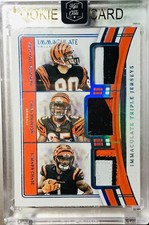 1/5! 2023 PANINI IMMACULATE CRIS COLLINSWORTH, CHAD JOHNSON, JA'MARR CHASE PATCH