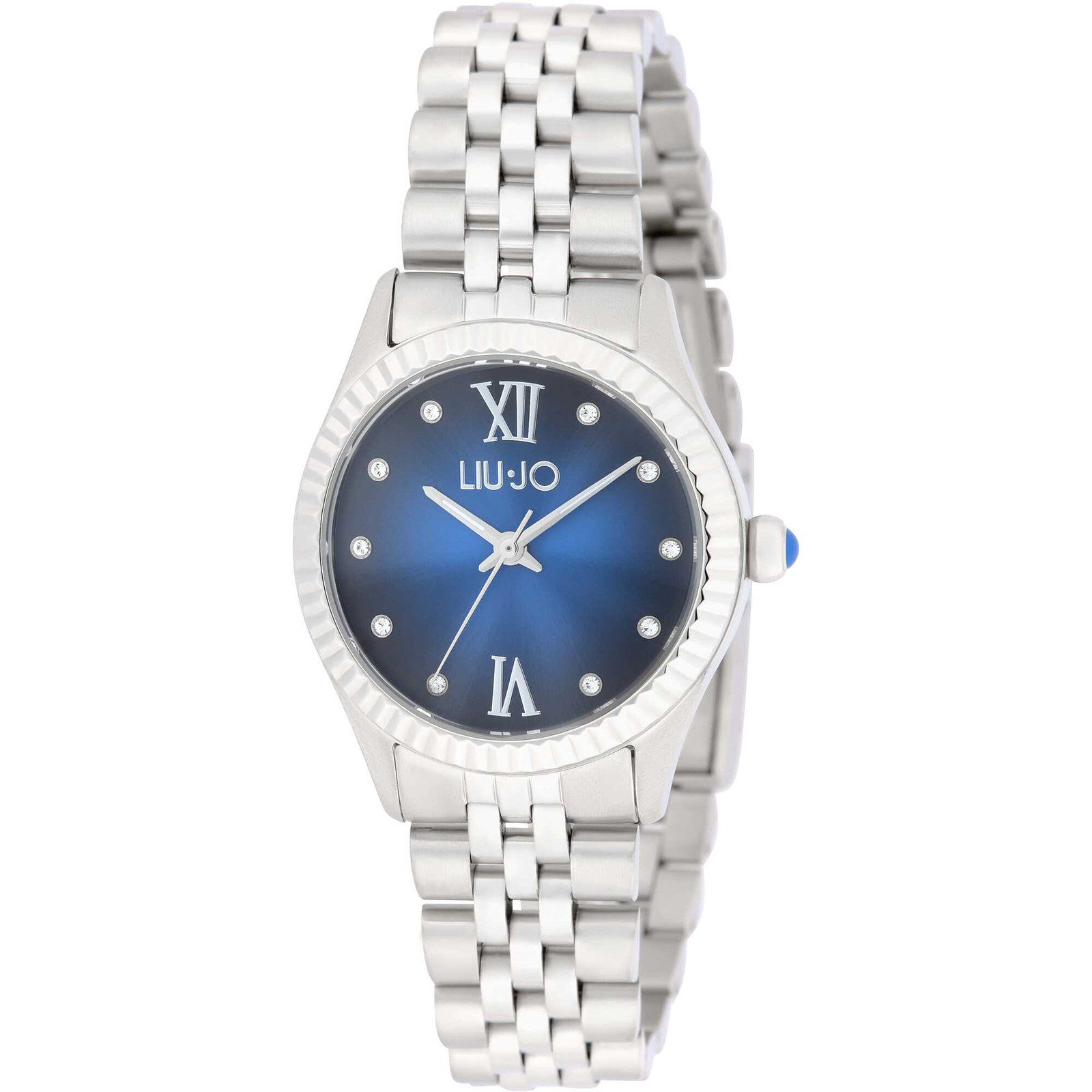 Womens Wristwatch LIU JO Luxury TINY TLJ2423 Stainless Steel Blue Swarovski