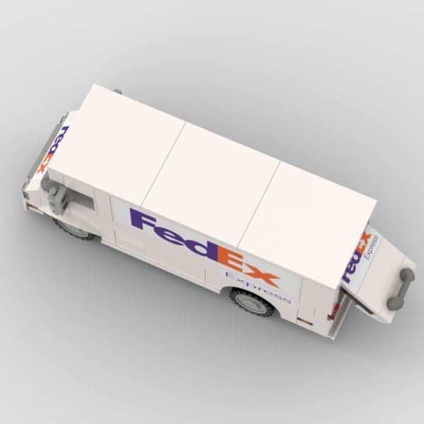FedEx Delivery Truck DIY Building Blocks Set - MOC Cargo Van Model Kit boy gift thumbnail 5