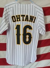 Shohei Ohtani 16 Japan Pinstripe Baseball Jersey XS Authentic Classics