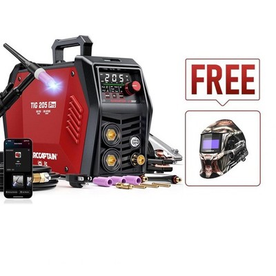ARCCAPTAIN TIG205 Pro 5IN1 Cold Spot Welder 120/240V TIG Welder With Free Helmet